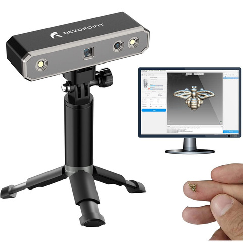 Revopoint Mini Escáner 3d De Alta Precisión, 0,02 Mm, Precisión De 10 Fps, Velocidad De Escaneo Para Modelo