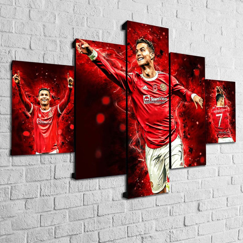 Cuadro Cristiano Ronaldo Manchester United Decorativo Futbol