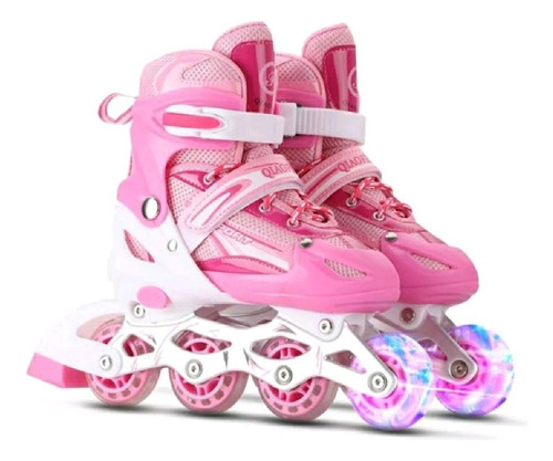 Patins Roller Ajustável 28-32 / 33-36 / 37-40 Rodinhas Led