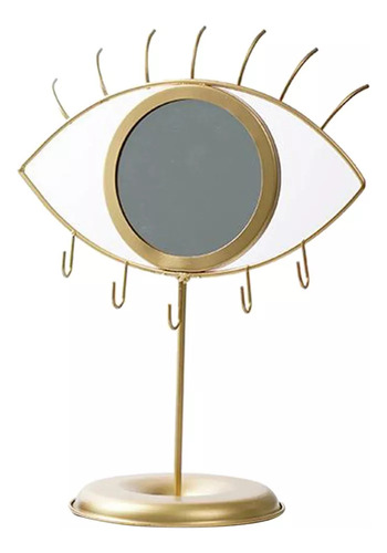 Espejo Dorado De Mesa Boho En Forma De Ojo Con Soporte