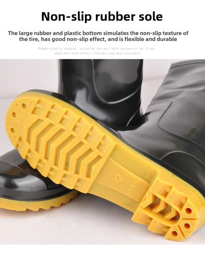Botas De Chuva De Trabalho Impermeáveis De Cano Alto, Antide