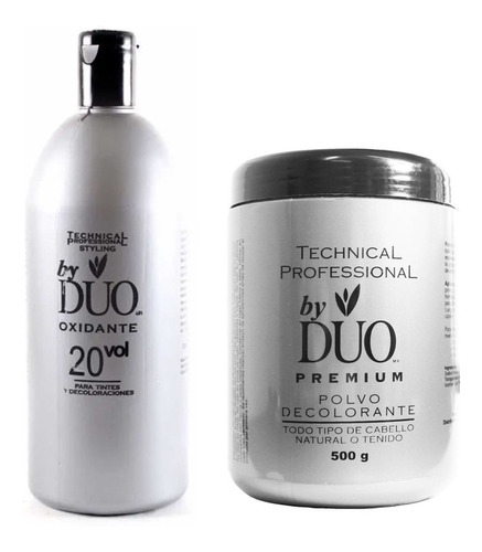 Decolorante Cabello By Dúo + Agua Oxidante 40vol Cvl