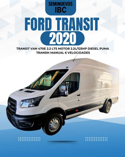 Ford Transit 2.2 Van Larga Techo Alto Custom Mt