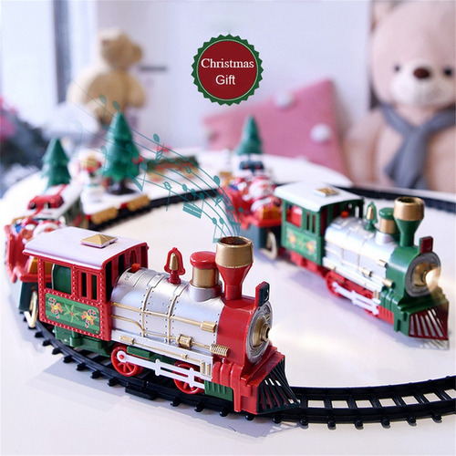 Imagen 2 de 10 de Set De Juguetes Navideños Con Diseño De Tren Eléctrico Led