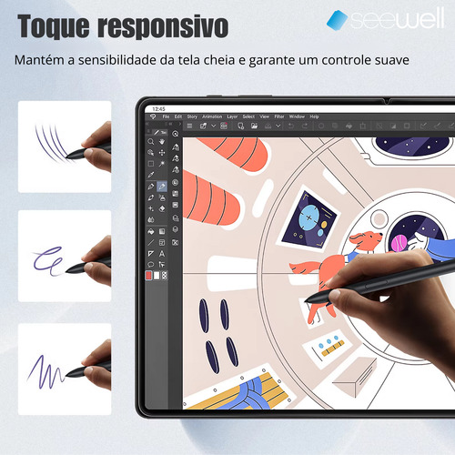Película Privacidade Hydrogel Para Galaxy Tab S9 Fe Tel 10.9