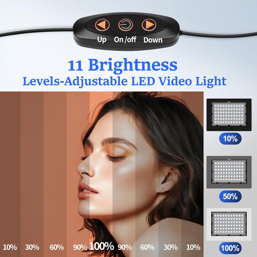 Luces Led Para Video Con Soporte De Trípode De 137 Cm