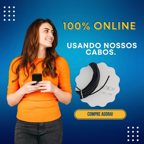 Imagem 5 de 6 de Cabo De Rede Internet Cftv Envio Imediato (3 Metros 4 Pares)