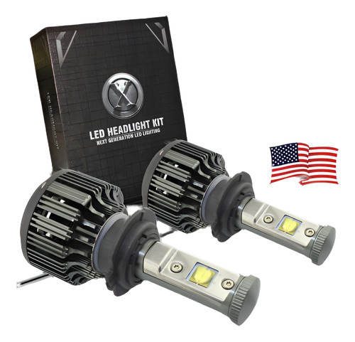 1pair Led Linterna Conversión Kit H7 6000k Bombillas Xenon B