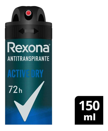 Desodorante Aerosol Masculino Active Dry Rexona Men 150ml