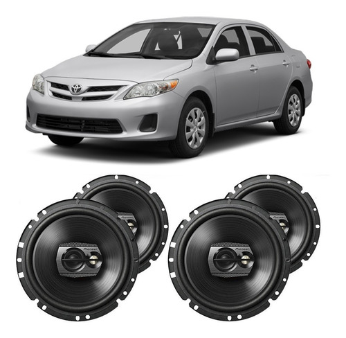 Falante Toyota Corolla 2012 A 2014 200w Automotivo Kit