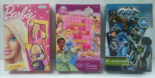 Juegos De Cartas Barbie Max Steel Y Juego De Princesas 3x2