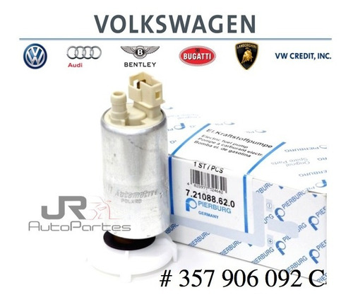 Bomba De Gasolina Auxiliar Volkswagen Cabrio Golf Jetta Fbu