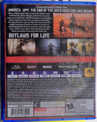 Red Dead Redemption Ii - Sony Playstation 4 (Usado)