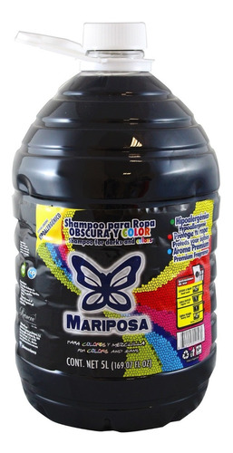 Shampoo Mariposa Para Ropa Obscura Y Color De 5 L