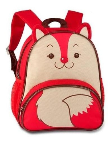 Mochila Infantil Feminina Pets Bichinhos Zoo Animais Escolar Cor Raposinha