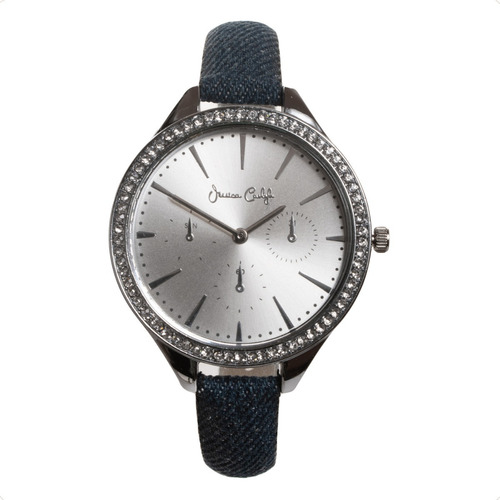 Reloj Dama Jessica Carlyle Plateado Analógico St2494s758den Color de la correa Azul Color del fondo Blanco