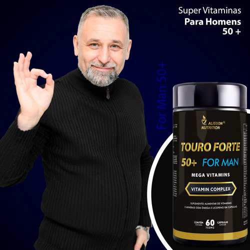 Touro Forte 50+ For Man Mega Vitaminas - Alisson Nutrition Sem Sabor
