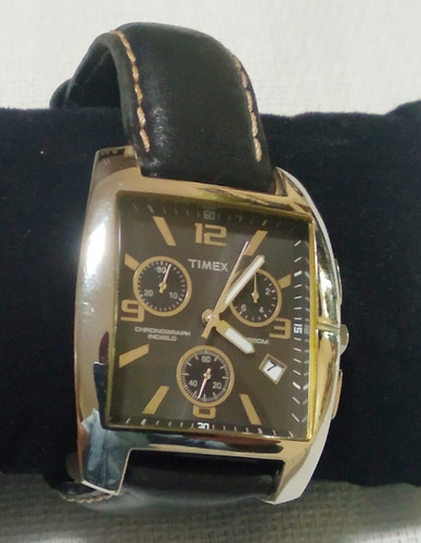 Relógio Timex Monaco Analógico Quadrado Couro Usado Lindo