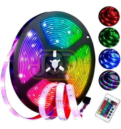 Tira Led Cinta Rgb Luz Control Usb 5 Metros Luces Tira Tv 