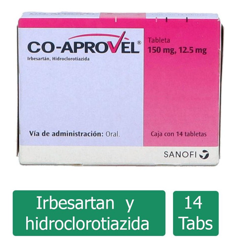 Coaprovel 150 Mg / 12.5 Mg Caja Con 14 Tabletas