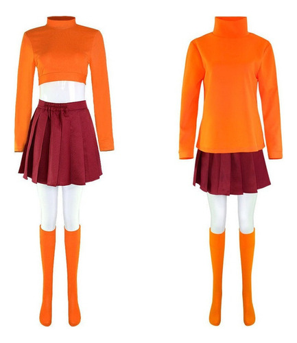Cosplay De Halloween De Scooby-doo Velma, Incluye Peluca