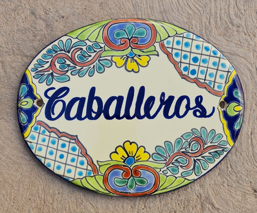 Placa Talavera Grande Personalizada. 