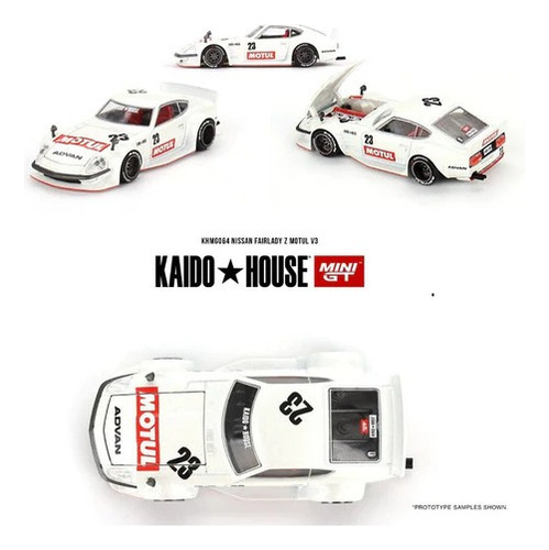 Mini Gt Kaido House Datsun Kaido Fairlady Z Motul V3 #64 Color Blanco