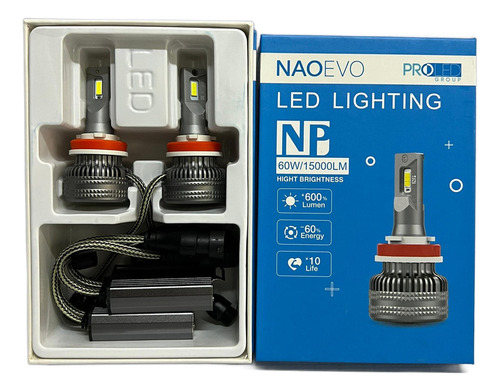 Kit Led H11 Np 15.000 Lumens Naoevo 2 Años Garantía