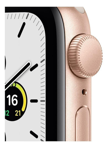 Imagen 2 de 7 de Apple Watch SE (GPS, 40mm) - Caja de aluminio color dorado - Correa deportiva Blanco estelar