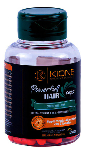 Suplemento Alimentar Crescimento Capilar - Powerfull Caps Kione Cosmetic 60 Cp