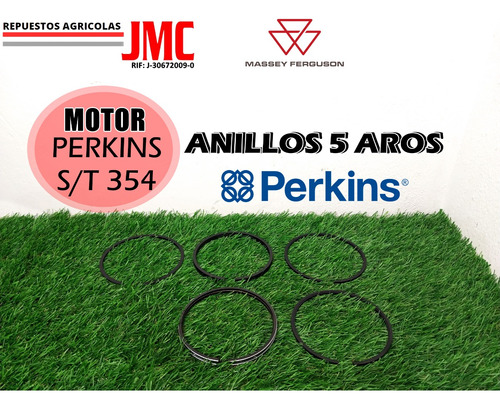 Anillos 5 Aros Motor Perkins Sin Turbo 354