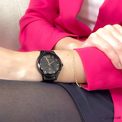 Relógio Feminino Lince Preto Lrn4826l40 P2px - Grande 40mm