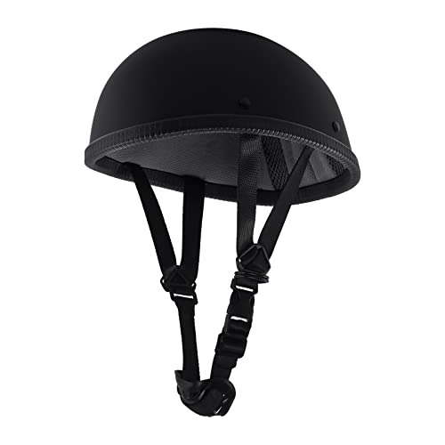 Skid Lid Original Flat Black Dot Half Helmet Motorcycle...