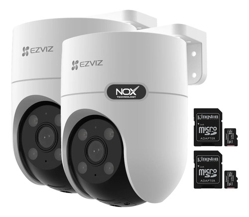 Combo X 2 Camara Ezviz H8c 360 Exterior Wifi Memoria 64gb