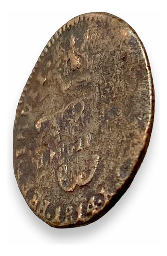 Wow Moneda Antigua México 1/4 Real 2/4 Senal Año 1814 (Usado)