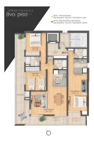 Imagen 2 de 6 de Departamento De Dos Dormitorios En Venta En Rosario