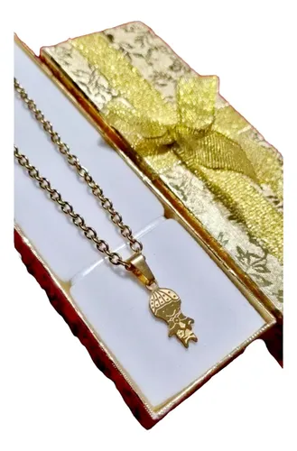 comprar Dije Nene Acero Quirúrgico Dorado C\u002Fcadena Y Caja