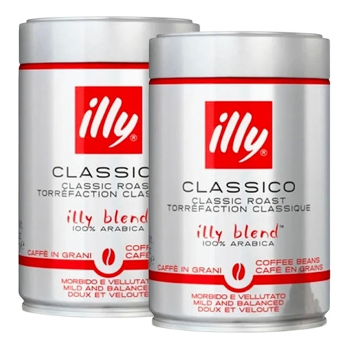 Café Illy En Grano Espresso Tostado Medio 250 Gr. X2