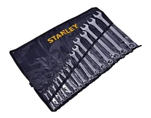 Imagem 3 de 4 de Jogo 15 Chaves Combinada De Aço Resistente Stanley 80934-840