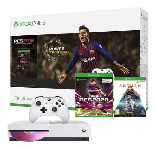 Xbox One S Microsoft 1tb Pes 2019 Edition Cuotas Sin Interes