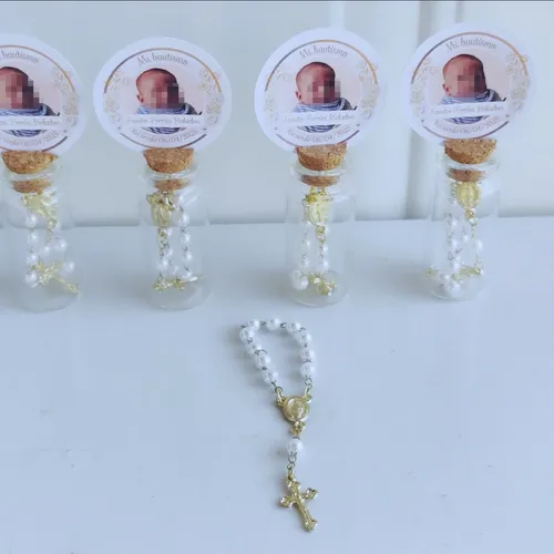 Souvenir Para Bautismo O Comunión, Con Mini Rosario!!!