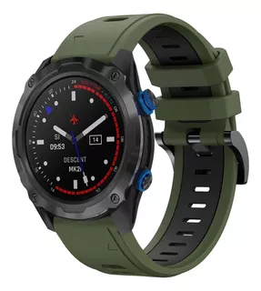 Two-color Silicone Watch Band For Garmin Descent Mk 2i