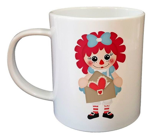 Taza De Plastico Muñeca De Trapo Dibujo Diseño M1