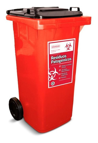Recipiente De Residuos /reciclable 120 Lts Ruedas Colombraro