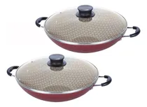 Comprar 2 Panelas Wok 6l Alumínio 36 Cm Paris Vermelho - Tramontina