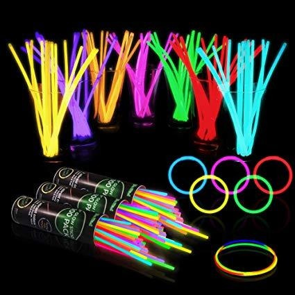 300 Glow Sticks Bulk Fiesta - Resplandor En La Oscuridad De 