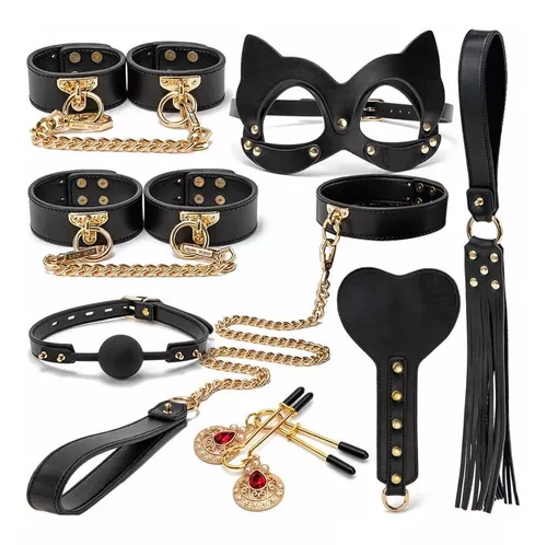 Kit Set Bdsm Bondage Juguete Sexual Esposas Bozal Latigo