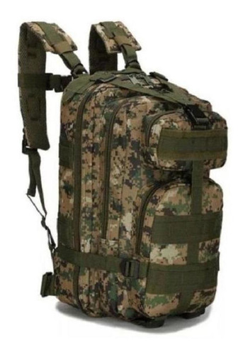 Mochila Tatica Militar Assalt 30l 3d Verde Camuflada Padrão