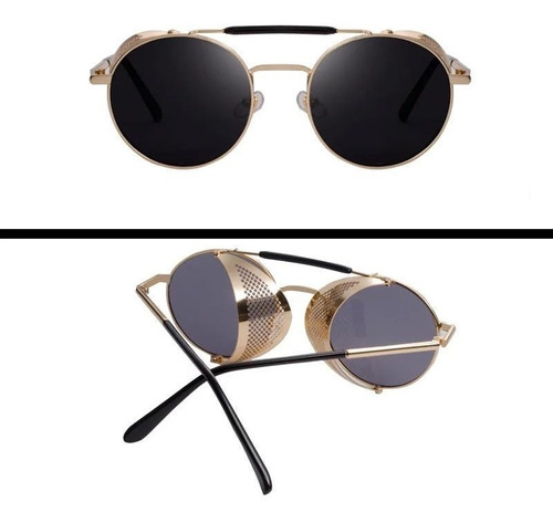 Gafas De Sol Metálicas Vintage Modelo Steampunk Unisex Retro