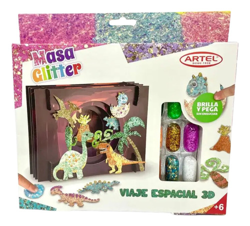 Masa Glitter  Viaje Espacial 3d Artel